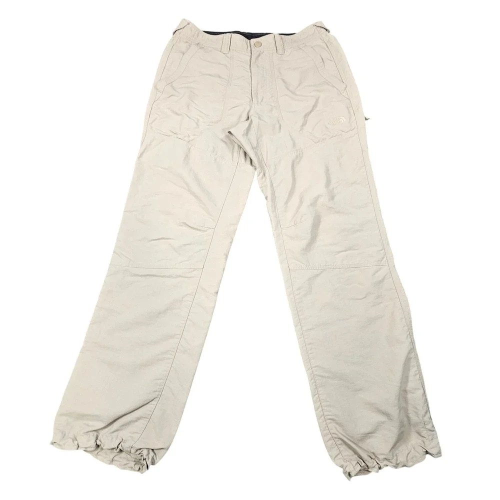 The North Face Mens 32 Regular‎ Khaki Nylon Hiking Pants Lightweight Trail Tech
